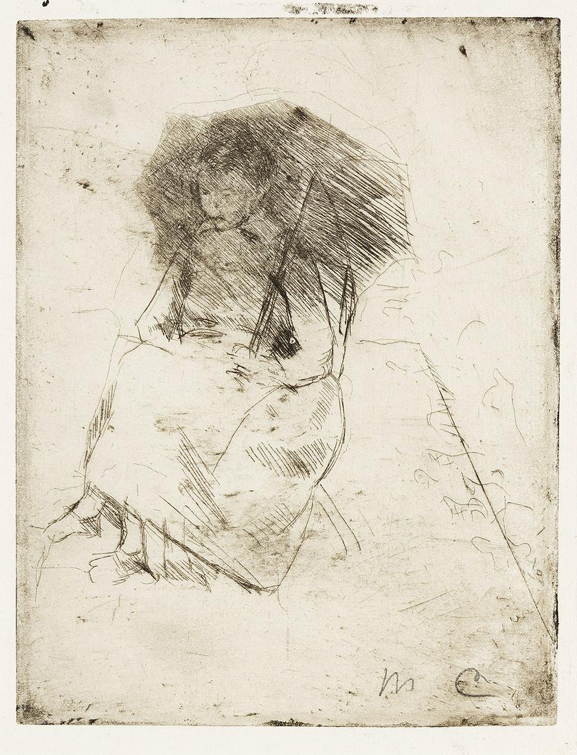 MARY CASSATT Seated under an Umbrella. (1 of 1)