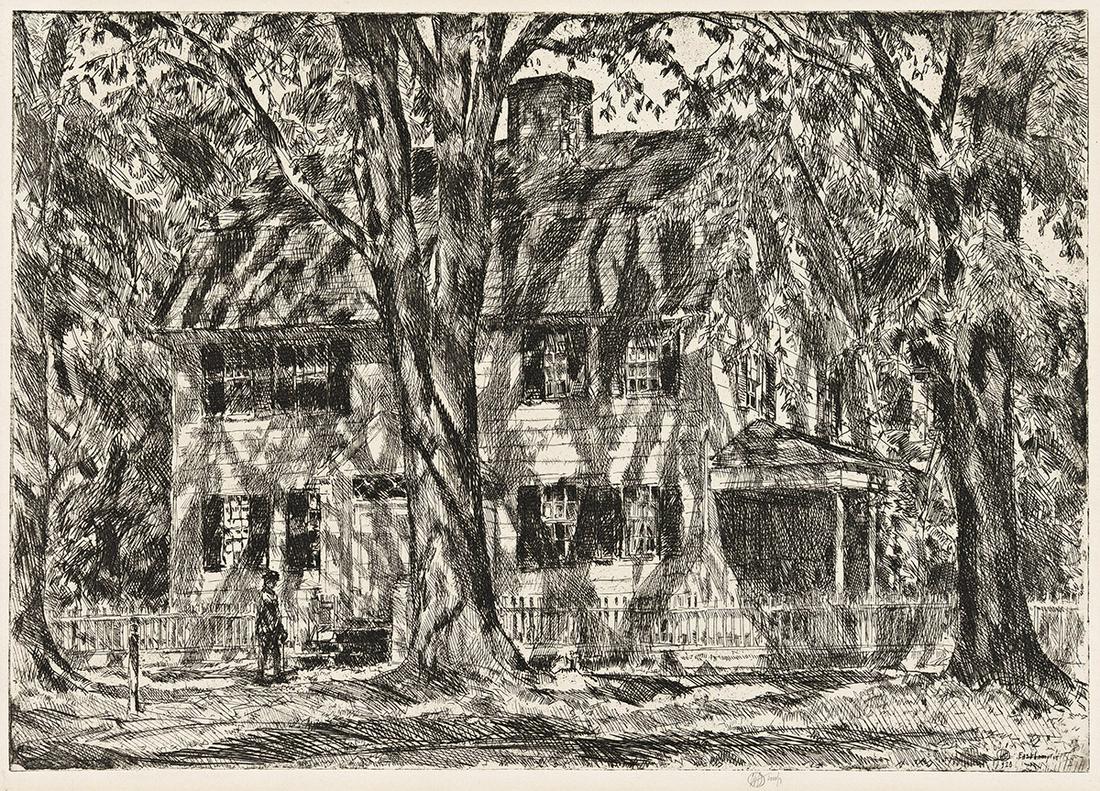 CHILDE HASSAM The Lion Gardiner House, East Hampton. (1 of 1)
