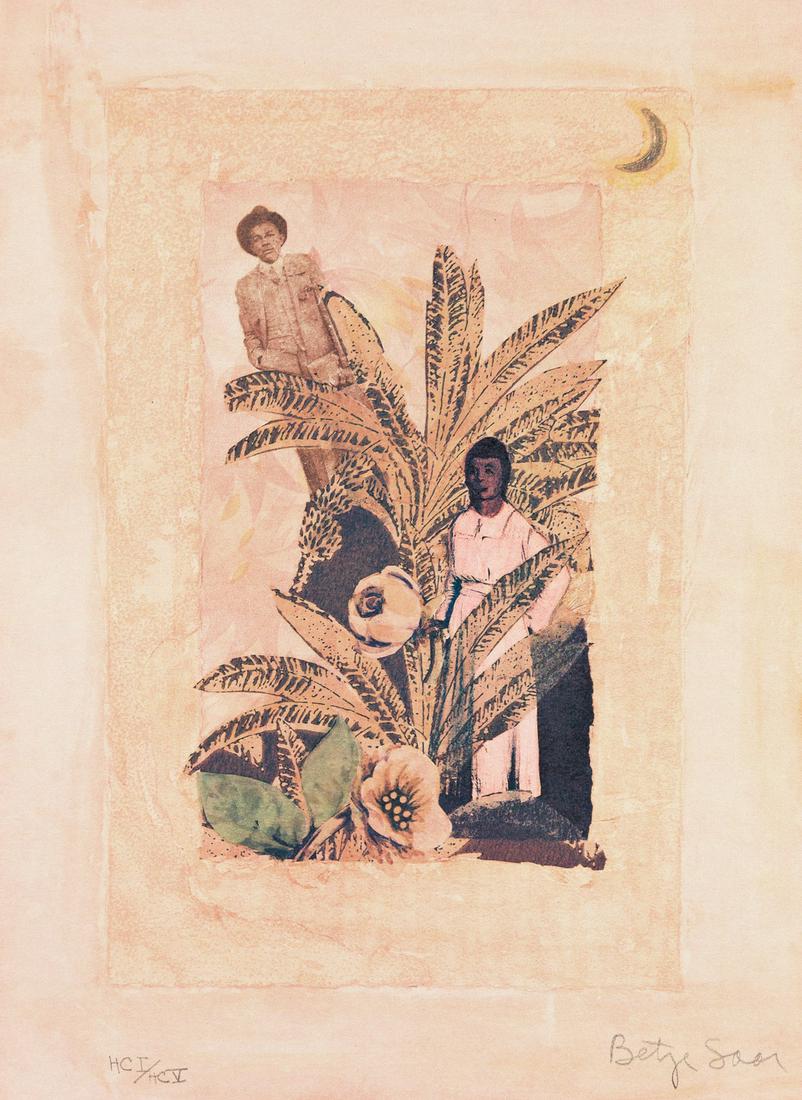 BETYE SAAR (1926 - ) Magnolia Flower.: BETYE SAAR (1926 - )Magnolia Flower.Color screenprint, 2000. 381x279 mm; 15x11 inches. A hors commerce impression, aside from the edition of 75. Signed and numbered HCI/HCV in pencil, lower margin. Pu