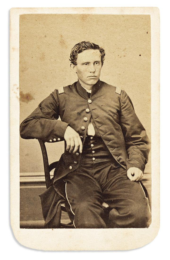(CIVIL WAR--OHIO.) Thomas Hine. Letters on Missouri skirmishes, the Siege of Corinth, and the theft: (CIVIL WAR--OHIO.) Thomas Hine. Letters on Missouri skirmishes, the Siege of Corinth, and the theft of an Alabama girl's Martin guitar. 7 Autograph Letters Signed totaling 22 pages to his sister and p