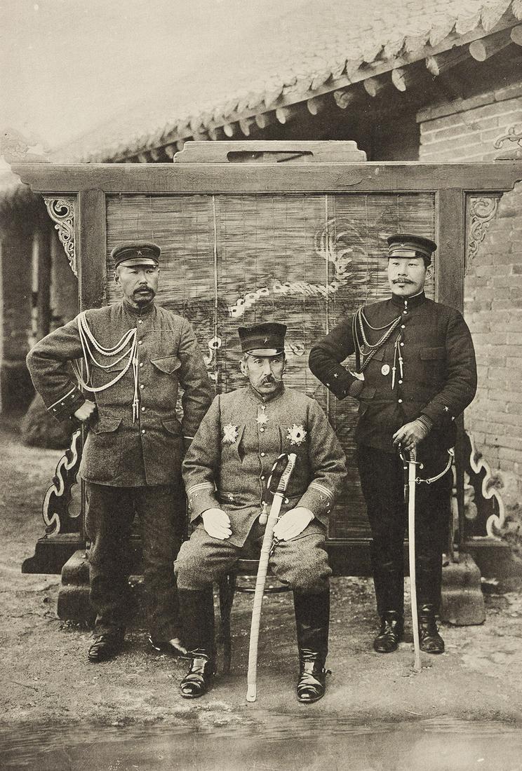 KAZUMASA OGAWA (1860-1929) A selection of approximately 95 photogravures from three folios depicting: KAZUMASA OGAWA (1860-1929) A selection of approximately 95 photogravures from three folios depicting the Russo-Japanese War. Photogravures, the images measuring approximately 7x9¼ inches (17.8x23