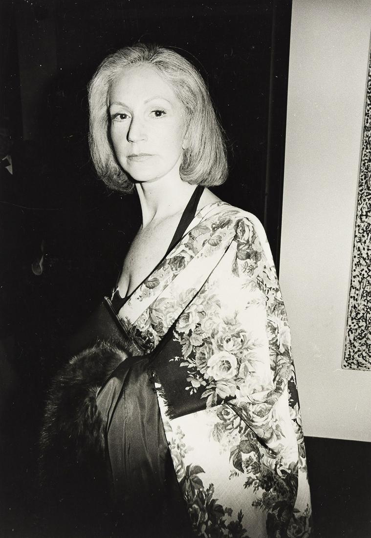 JIMMY DESANA (1949-1990) Portrait of Ethel Scull.: JIMMY DESANA (1949-1990) Portrait of Ethel Scull. Silver print, the image measuring 9x6 inches (23.8x16.5 cm.), the sheet 10x8 inches (25.4x20.3 cm.), with DeSana's signature in pencil, the notation E