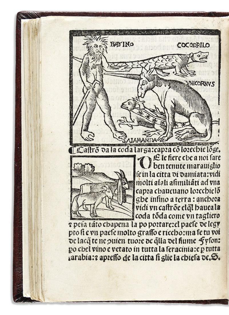 [Travels & Voyages] Anonymous, attributed to Noe Bianco.: Author: [Travels & Voyages] Anonymous, attributed to Noe Bianco. Title: Viaggio da Venetia al Sancto Sepulchro et al Monte Sinai, Fragment. Description: Lacking colophon, likely Venice: Nicolo Zoppino