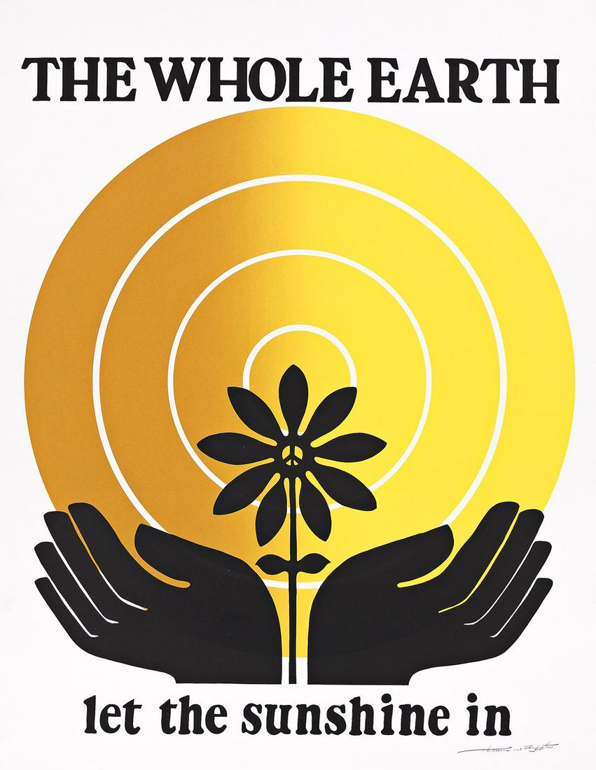THOMAS W. BENTON (1930-2007). THE WHOLE EARTH / LET THE SUNSHINE IN. Circa 1968. 26¼x20¼ (1 of 1)
