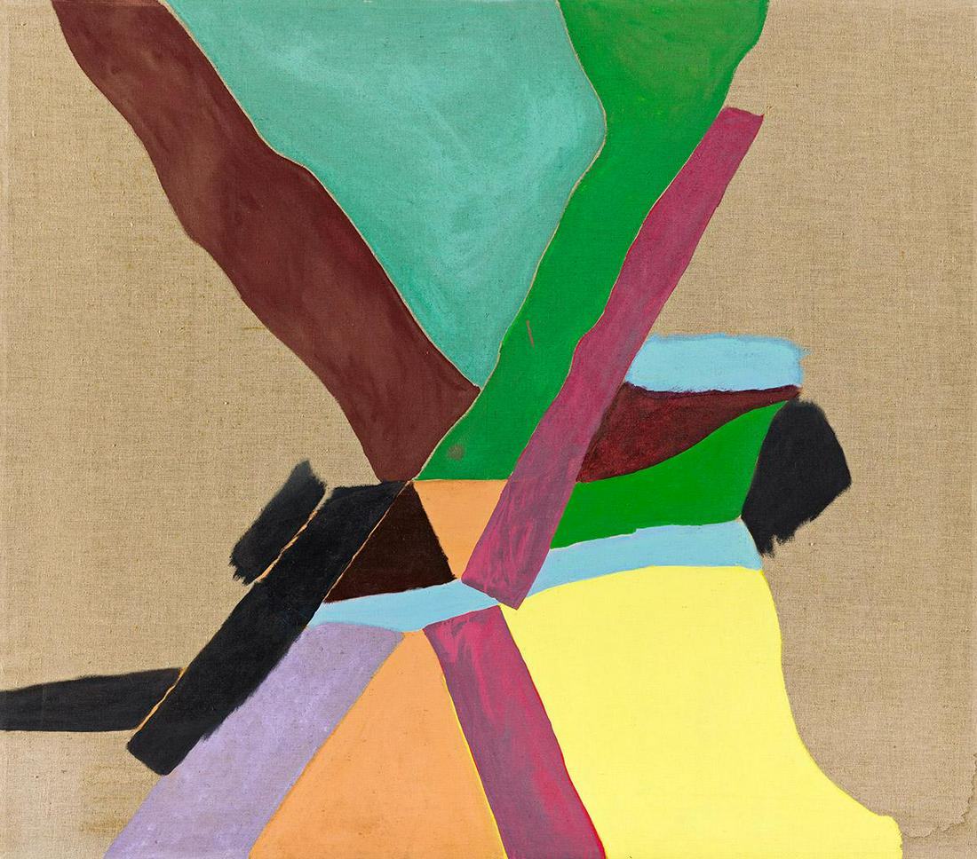 JACK ROTH (1927 - 2004, AMERICAN) Untitled.: JACK ROTH (1927 - 2004, AMERICAN) Untitled. Acrylic on unprimed linen, 1975. Signed, Roth, and dated, 75-76, on verso. Inscribed with estate number, JR-121-75, on stretcher, and stamped with estate st