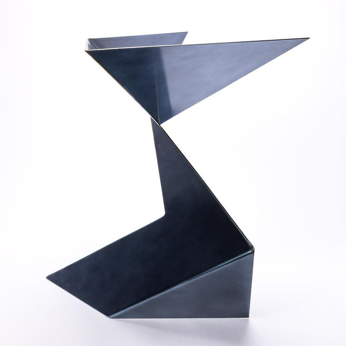 CHARLES GINNEVER (1931 - 2019, AMERICAN) Luna Moth Walk I: CHARLES GINNEVER (1931 - 2019, AMERICAN) Luna Moth Walk I: Origami Series. Polychromed steel, 1980, from an edition of six. 597x534x610 mm; 23 1/2x21x24. Provenance: The artist; Max Hutchinson Gallery