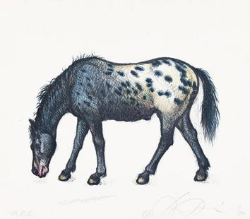 LUIS JIMENEZ (1940 - 2006, AMERICAN) Black Jack.: LUIS JIMENEZ (1940 - 2006, AMERICAN) Black Jack. Lithograph on Summerset Satin paper, 1997. Signed, Luis Jimenez, and dated, '97, in pencil, lower right. Notated, N.P.I., (Naravisa Press Impression) i