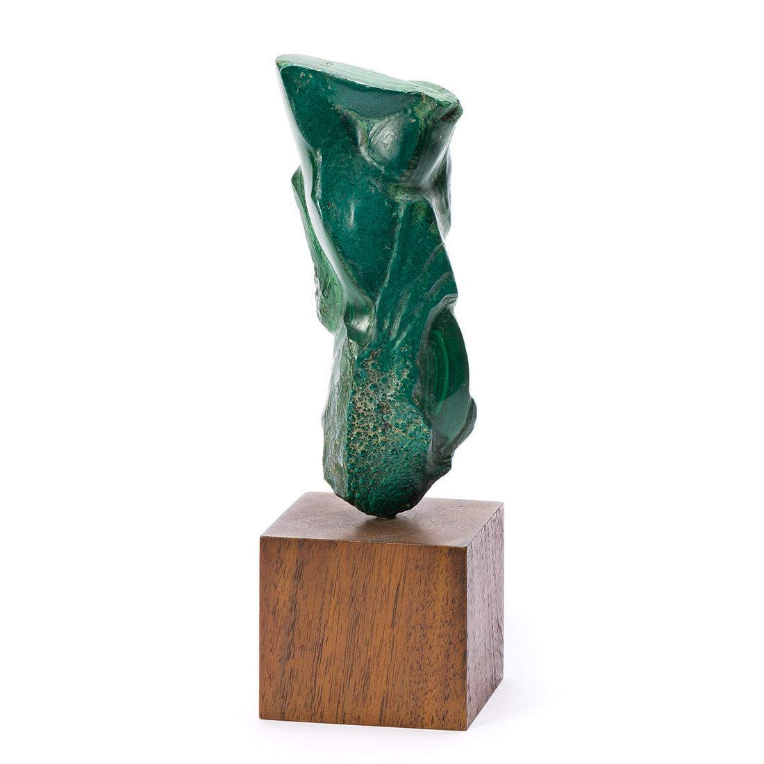Goulet, Lorrie (b. 1925) Malachite Sculpture. (1 of 3)