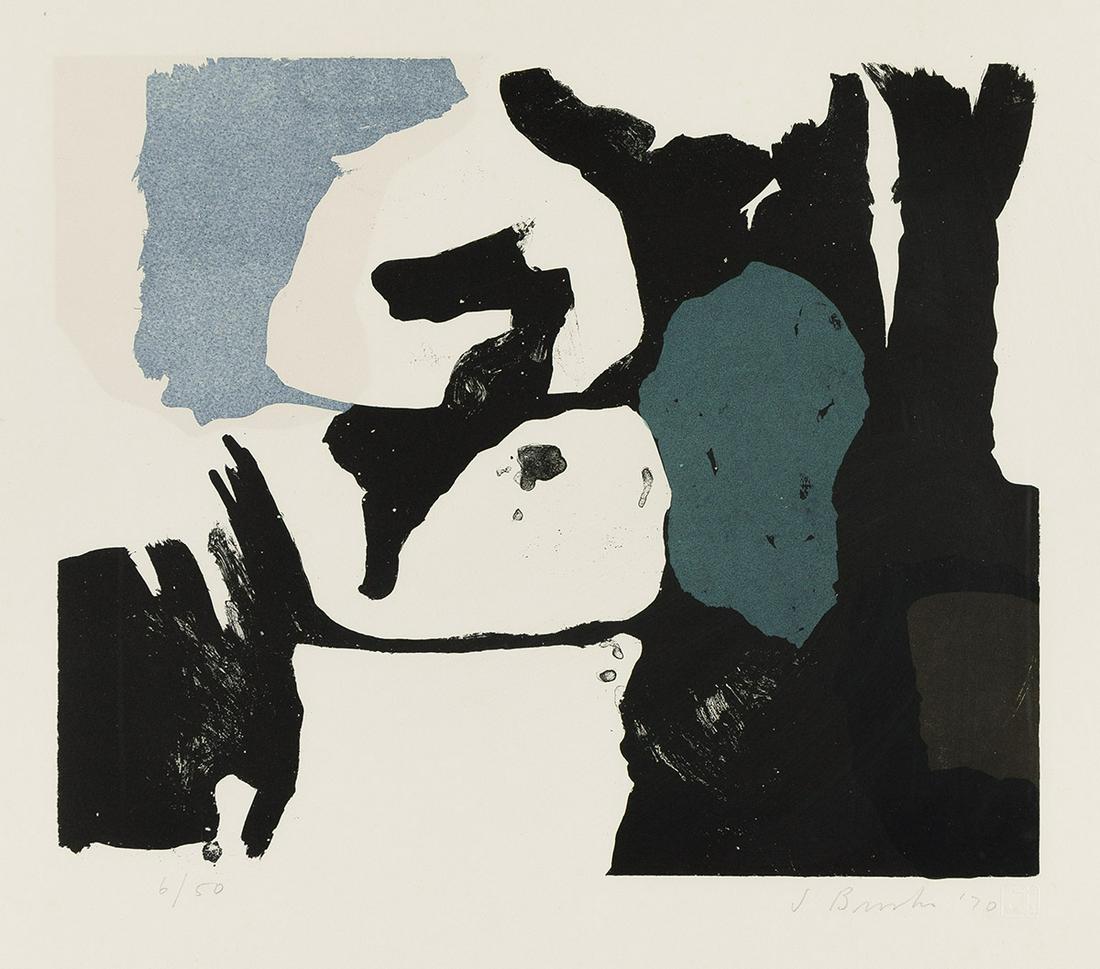 JAMES BROOKS Banter.: JAMES BROOKS Banter. Color lithograph on Arches, 1970. 355x426 mm; 13x16¾ inches, full margins. Signed, dated and numbered 6/50 in pencil, lower margin. Printed by Michael Knigin at Chiron Press,