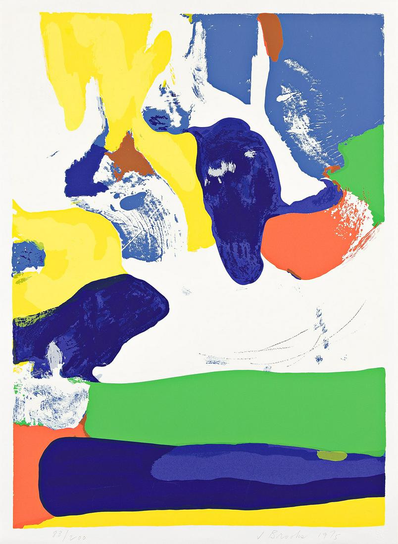 JAMES BROOKS Concord.: JAMES BROOKS Concord. Color screenprint on white wove paper, 1975. 715x520 mm; 28¼x20¼ inches, full margins. Signed, dated and numbered 83/200 in pencil, lower margin. Printed by Styria Stud