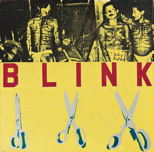 GEORGE BRECHT, ALISON KNOWLES AND ROBERT WATTS Blink.: GEORGE BRECHT, ALISON KNOWLES AND ROBERT WATTS Blink. Screenprint and synthetic polymer paint on canvas, 1963. 463x463 mm; 18x18 inches.In 1963, the Fluxus artists Alison Knowles, Robert Watts and Geo