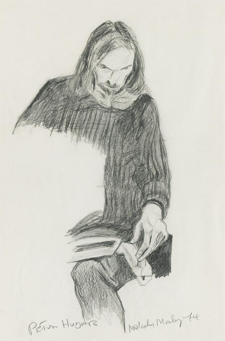 MALCOLM MORLEY Portrait of Peter Hujar: MALCOLM MORLEY Portrait of Peter Hujar Pencil on cream wove paper, 1974. 690x500 mm; 27¼x19¾ inches. Signed, dated and inscribed "Peter Hujar" in pencil, lower recto.Provenance: Acquired dir