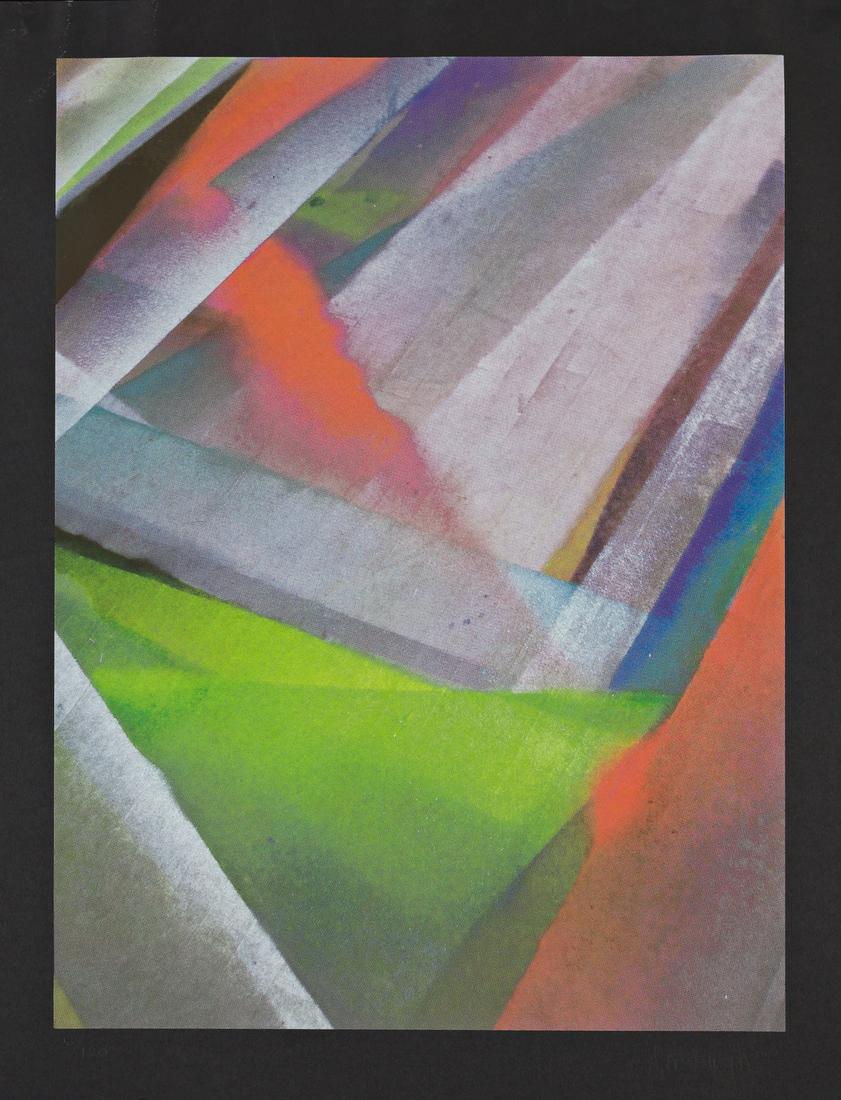 TAUBA AUERBACH Edition Bergen Kunsthall.: TAUBA AUERBACH Edition Bergen Kunsthall. Color screenprint on heavy black wove paper, 2012. 860x662 mm; 34x26¼ inches (sheet), full margins. Signed, dated and numbered 6/120 in pencil, lower marg