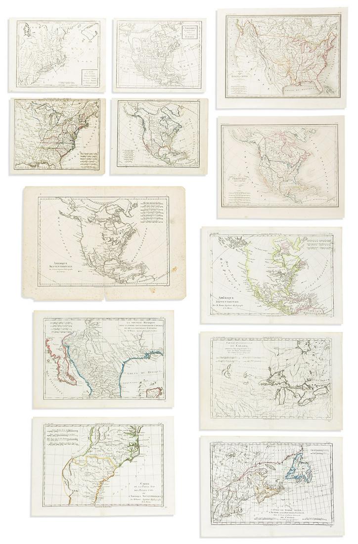 (NORTH AMERICA.) Group of 15 small-scale eighteenth and nineteenth century engraved maps. (1 of 1)