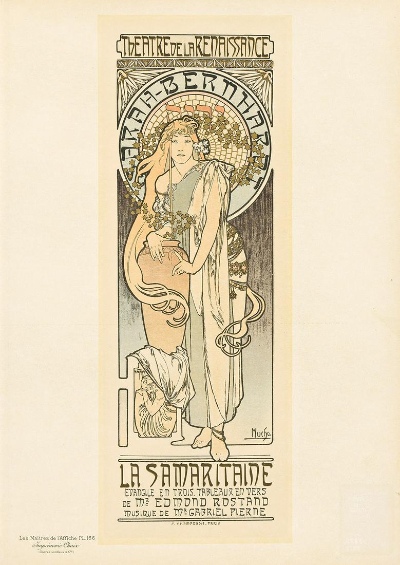 ALPHONSE MUCHA (1860-1939).  LA SAMARITAINE. Maitres de l'Affiche pl. 166. 1899. 15¾x11 inches, (1 of 1)