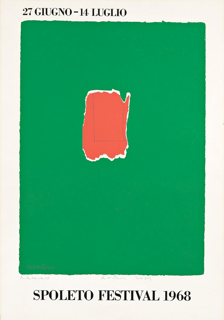 ROBERT MOTHERWELL (1915-1991).  SPOLETO FESTIVAL. 1968. 39¼x27 inches, 99¾x68½ cm. (1 of 1)