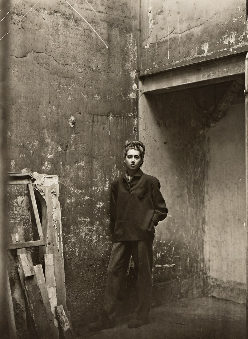 CECIL BEATON (1904-1980) Post-War Paris Fashion.: CECIL BEATON (1904-1980) Post-War Paris Fashion. Silver print, the image measuring 225x165 mm; 8x6½ inches, the sheet slightly larger, with Beaton's signature in ink, the title and date in ink an