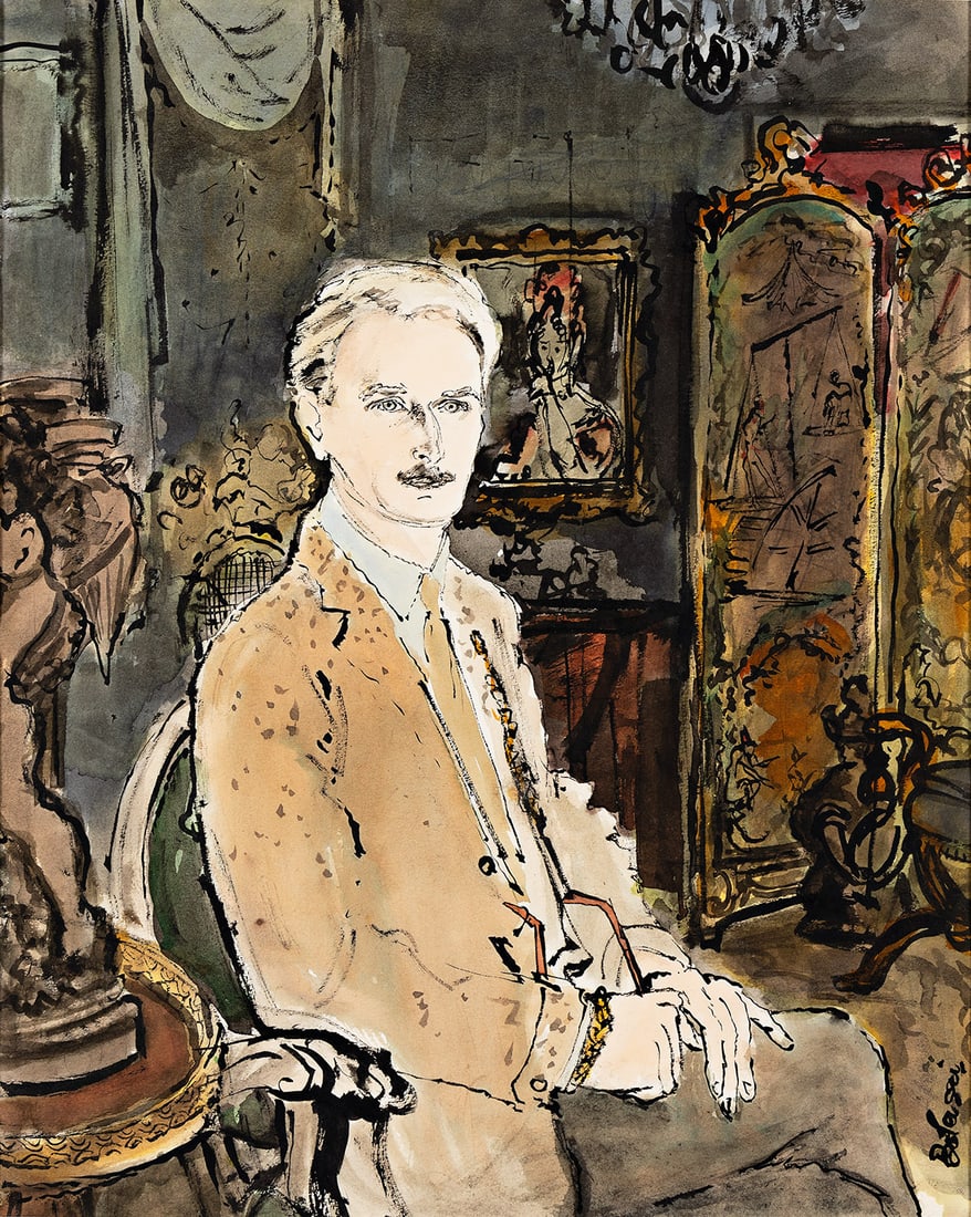 SAUL BOLASNI (1916 - 2012) Untitled (Portrait of a Gentleman). (1 of 1)