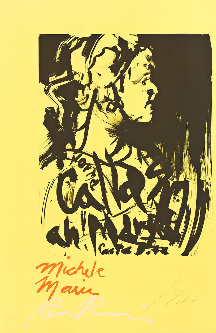 RENÉ RICARD (1946-2014) Michele Maria.: RENÉ RICARD (1946-2014) Michele Maria. Color lithograph with screenprint and relief on Rives BFK. 1020x675 mm; 40x26½ inches (sheet), full margins. Signed in ink and dated and numbered 25/28
