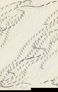 ABRAHAM WALKOWITZ Three abstract pencil drawings of Isadora Duncan.: ABRAHAM WALKOWITZ Three abstract pencil drawings of Isadora Duncan. Circa 1915. Each 330x215 mm; 13x8½ inches. Each signed in pencil, lower recto. Provenance (all): Estate of the artist; Zabriski