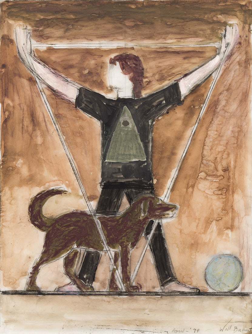 WILL BARNET Study for "The Dog." (1 of 1)