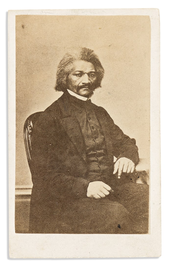 (SLAVERY & ABOLITION.) [Samuel M. Fassett; photographer.] Carte-de-visite portrait of Frederick (1 of 1)