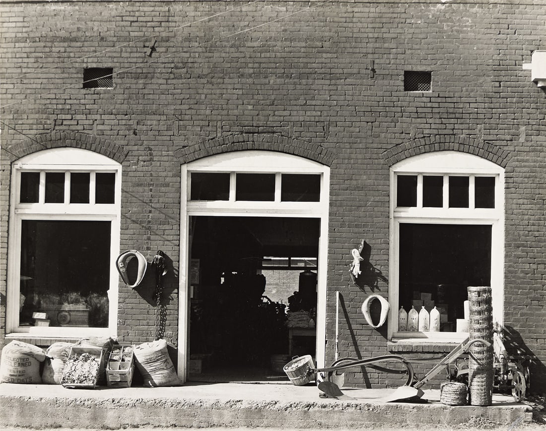 WALKER EVANS (1903-1975) General Store, Mississippi.: WALKER EVANS (1903-1975) General Store, Mississippi. Silver print, the image measuring 7¼x9inches (18.4x23.2 cm.), with the RA number 8088A in pencil on verso. 1936Provenance: Photo West Gallery,