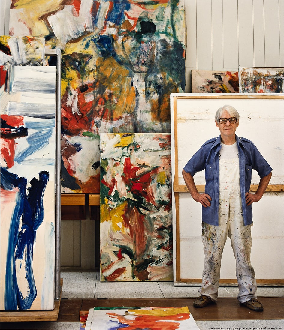 ARNOLD NEWMAN (1918-2006) Portrait of the artist Willem De Kooning (1904-1997).: ARNOLD NEWMAN (1918-2006) Portrait of the artist Willem De Kooning (1904-1997). Chromogenic print, the image measuring 18x15½ inches (45.7x39.4 cm.), the sheet slightly larger, with Newman's sign