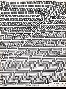 PIERRE CORDIER (1933- ) Chemigram.: PIERRE CORDIER (1933- ) Chemigram. Silver print, the image measuring 9x7 inches (22.9x17.8 cm.), the sheet slightly larger, with Cordier's signature, title, and date in ink on recto and the date again