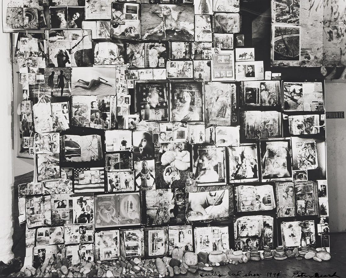 PETER BEARD (1938-2020) Earth End Show.: PETER BEARD (1938-2020) Earth End Show. Silver print, the image measuring 15x19 inches (39.4x48.9 cm.), the sheet slightly larger, with Beard's signature, title, and date in ink on recto. 1994