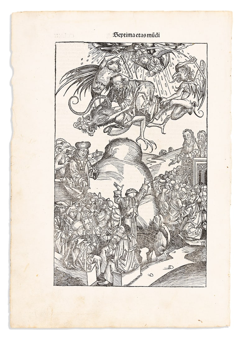 Leaves from Early Printed Books. Five Examples with Woodcuts. (1 of 3)