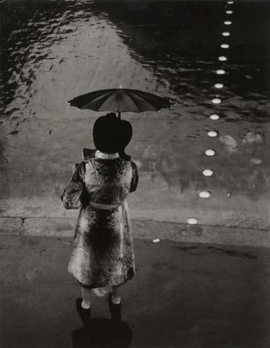 BRASSAÏ (1899-1984) "Femme sous la phie.": BRASSAÏ (1899-1984) "Femme sous la phie." Oversize ferrotyped silver print, 19 1/2x15 1/4 inches (49.5x38.5 cm.), with Brassaï's hand stamps and a penciled caption on verso. 1967 All items are offe