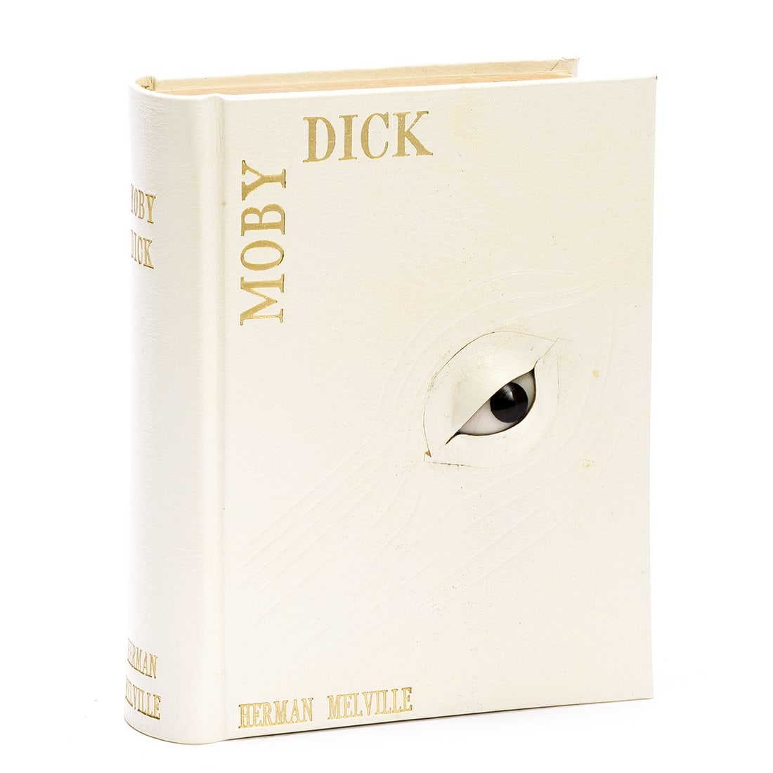 MELVILLE, HERMAN. Kent, Rockwell. Moby Dick, or, The Whale.: MELVILLE, HERMAN. Kent, Rockwell. Moby Dick, or, The Whale. Illustrated by Rockwell Kent. 8vo, bound in modern white leather by Exeter Bookbinders, front cover and spine gilt-lettered, onlayed prosthe