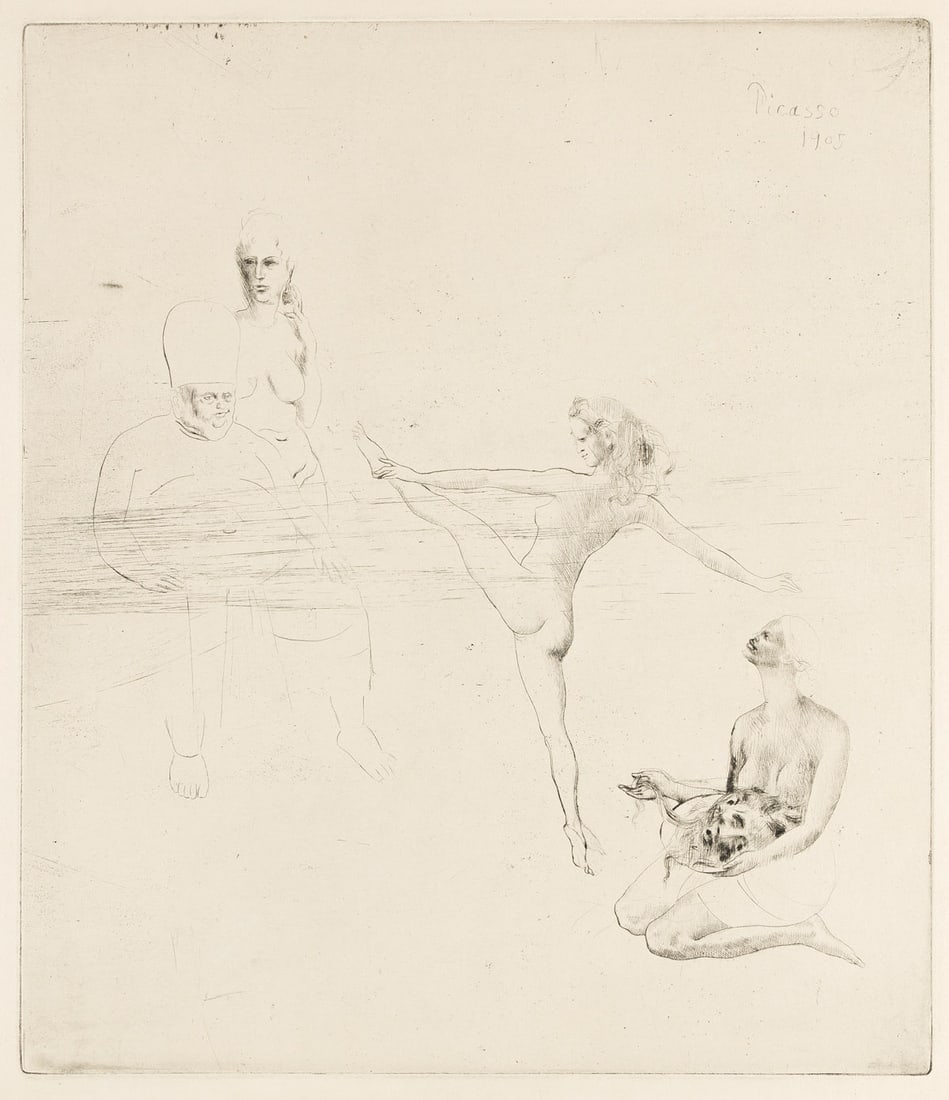 PABLO PICASSO Salomé.: PABLO PICASSO Salomé. Drypoint, 1905. 405x350 mm; 16x13¾ inches, full margins. Edition of 250. Van Gelder watermark. Printed by Louis Fort, Paris. Published by Vollard, Paris. From La Suite 