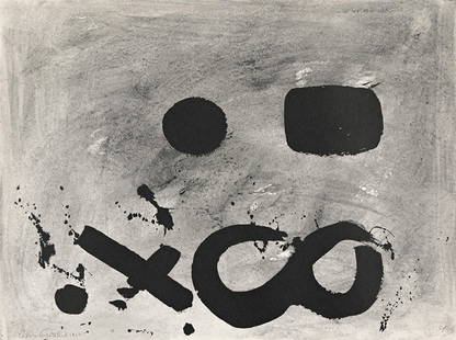 ADOLPH GOTTLIEB Figure Eight.: ADOLPH GOTTLIEB Figure Eight. Screenprint on Arches, 1967. 460x610 mm; 18x24 inches, full margins. Signed, dated and numbered 61/75 in ink, lower margin. Published by Marlborough Graphics, Inc., New Y