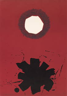 ADOLPH GOTTLIEB Beacon.: ADOLPH GOTTLIEB Beacon. Color lithograph on Arches, 1969. 755x531 mm; 29½x20 inches (sheet), full margins. Signed, dated and numbered 14/100 in pencil, lower margin. Published by Marlborough Grap