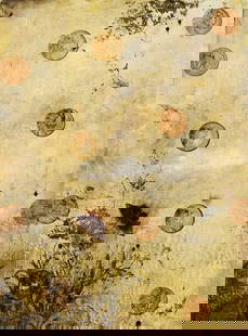DARREN WATERSTON Untitled with Moth.: DARREN WATERSTON Untitled with Moth. Oil and encaustic on cream wove paper, 1993. 305x235 mm; 12¼x9¼ inches. Signed, titled and dated in pencil, verso.Provenance: Greg Kucera Gallery, Seattl