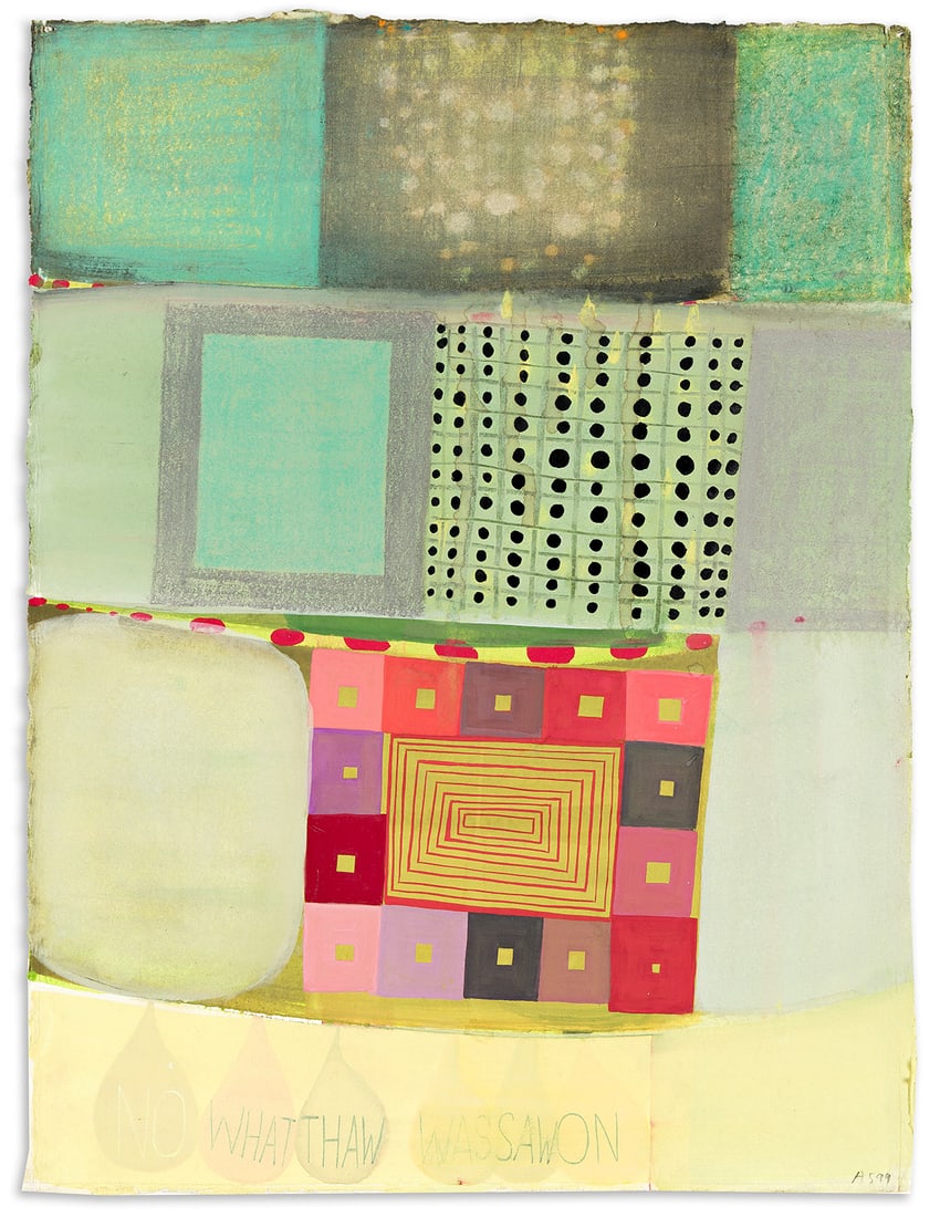 AMY SILLMAN No What Thaw Was Saw On.: AMY SILLMAN No What Thaw Was Saw On. Gouache and color pastels on cream wove paper, 1999. 380x290 mm; 15x11 inches. Initialed and dated in pencil, lower right recto.Provenance: Brent Sikkema, New York