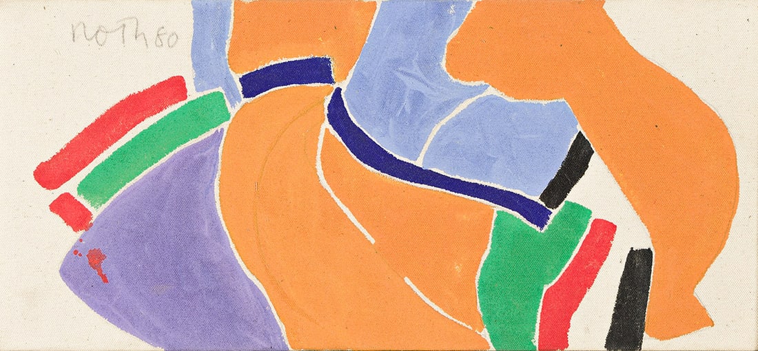 JACK ROTH (1927 - 2004, AMERICAN) Untitled, (Rope Dancer Series).: JACK ROTH (1927 - 2004, AMERICAN) Untitled, (Rope Dancer Series). Acrylic on canvas, 1980. Signed, Roth, and dated, 80, upper left. Signed, Roth, and dated, 80, on verso. Stamped with estate stamp and