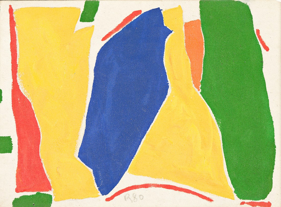 JACK ROTH (1927 - 2004, AMERICAN) Untitled.: JACK ROTH (1927 - 2004, AMERICAN) Untitled. Acrylic on canvas, 1980. Intitialed, R, and dated, 80, lower center. Signed, Roth, and dated, 80, on verso. Stamped with estate stamp and inscribed, JR-374-