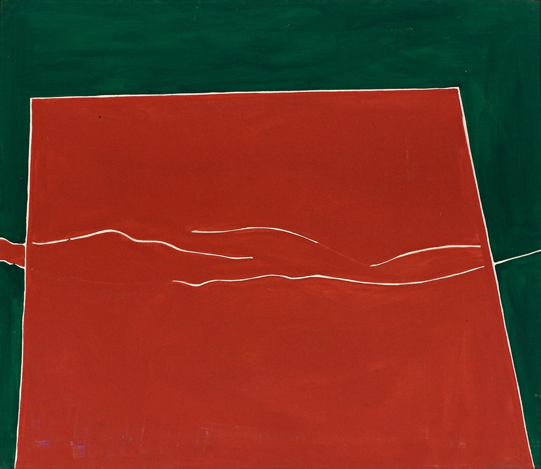 JACK ROTH (1927 - 2004, AMERICAN) New Synthesis #12.: JACK ROTH (1927 - 2004, AMERICAN) New Synthesis #12. Acrylic on canvas, 1981. Signed, Roth, and dated, 81, on verso. Signed, Roth, dated, 81, stamped with the estate stamp, inscribed as titled and 322