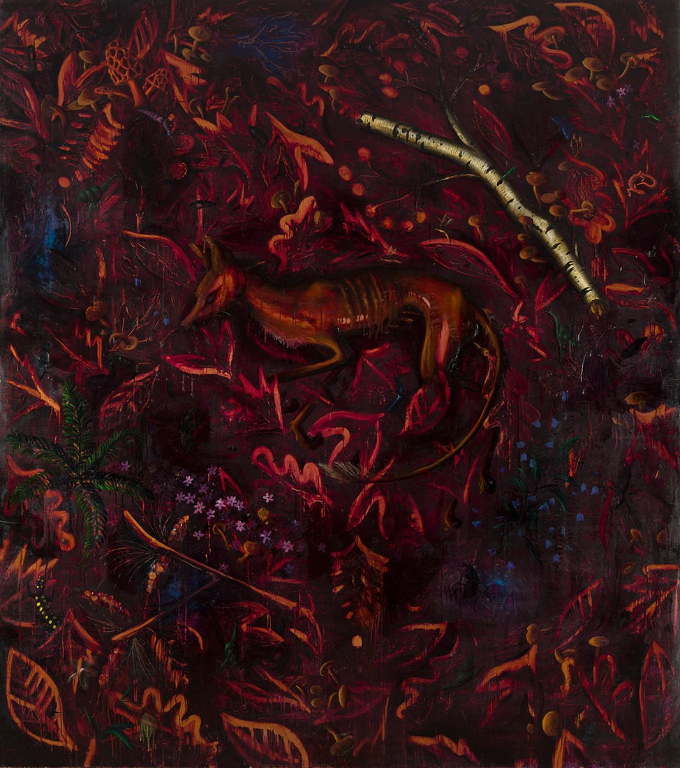 ALEXIS ROCKMAN (B. 1962, AMERICAN) That's the Way.: ALEXIS ROCKMAN (B. 1962, AMERICAN) That's the Way. Oil on canvas, 1988. Signed, Alexis Rockman, dated, 1988, and inscribed as titled, verso. 2743x2440 mm; 108x96 inches. Provenance: Jay Gorney Modern