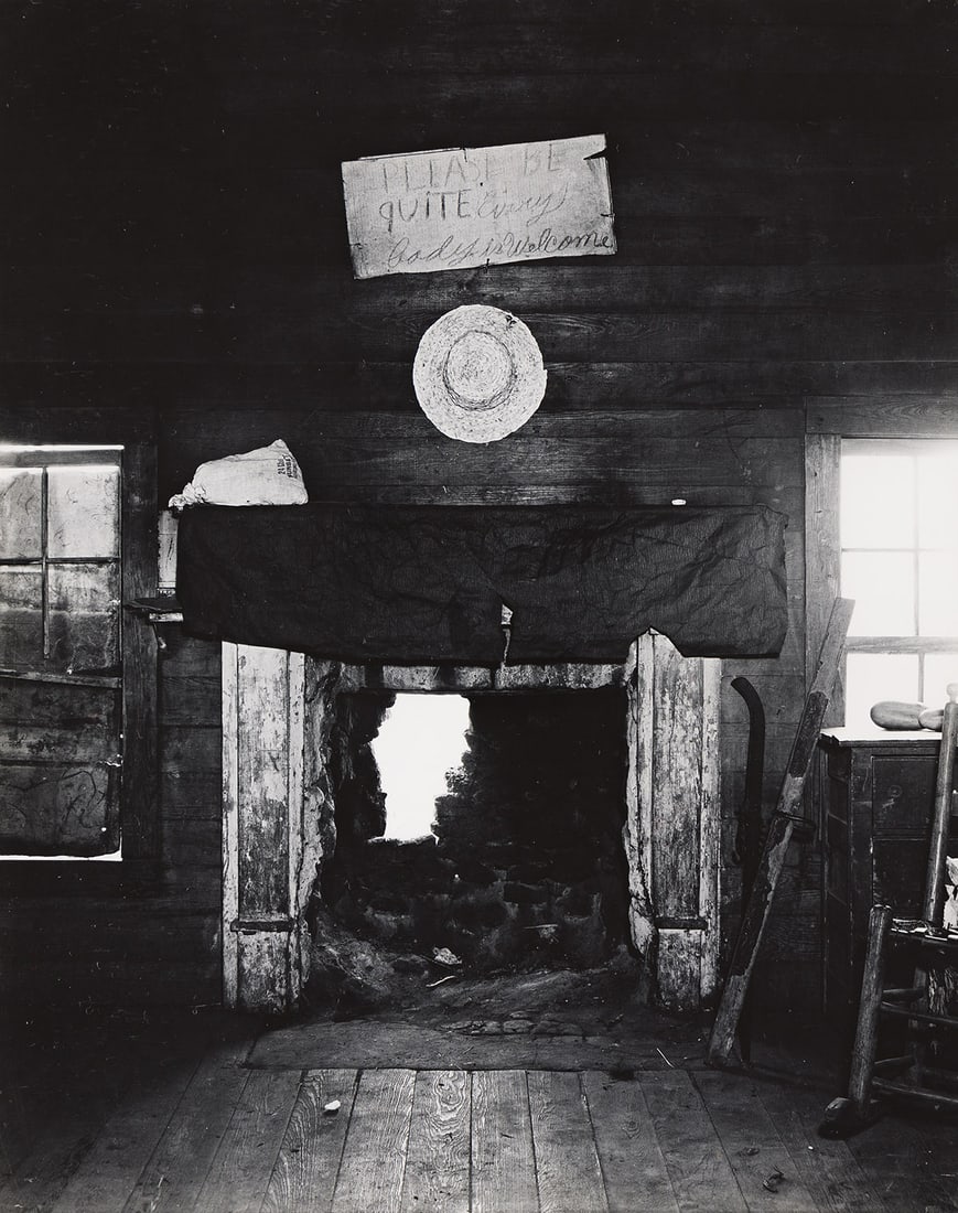 WALKER EVANS (1903-1975) The Cotton Room at Frank Tengle's Farm, Hale County, Alabama.: The Cotton Room at Frank Tengle's Farm, Hale County, Alabama. Silver print, the image measuring 248x197 mm; 9¾x7¾ inches, the sheet slightly larger, with Evans' credit and negative date in p