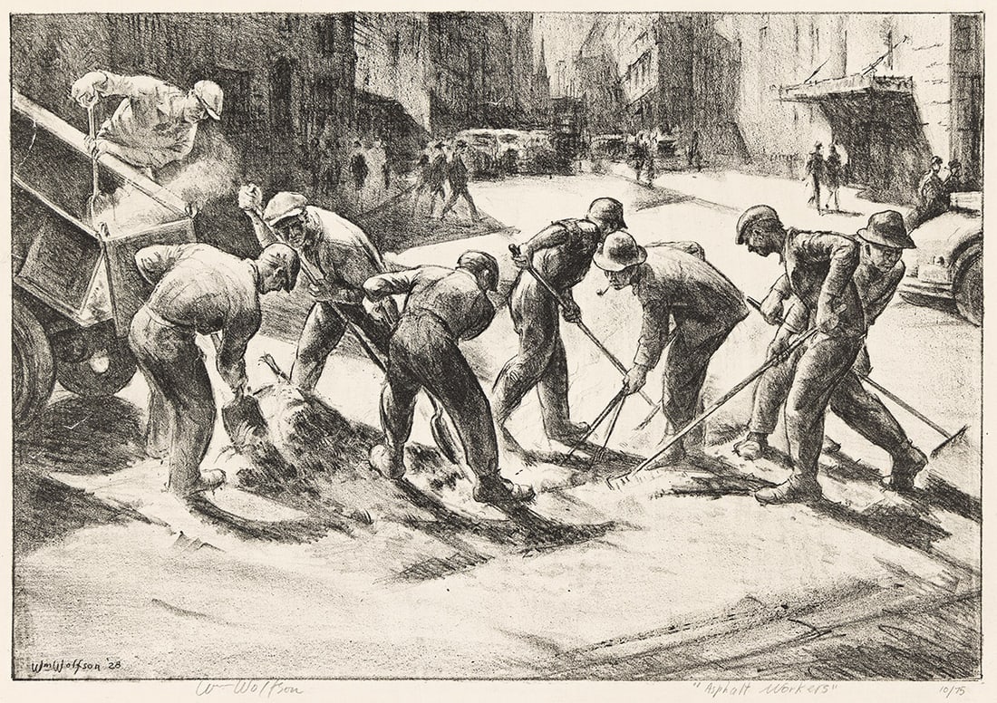 WILLIAM WOLFSON (1894-1966) Asphalt Workers. (1 of 1)