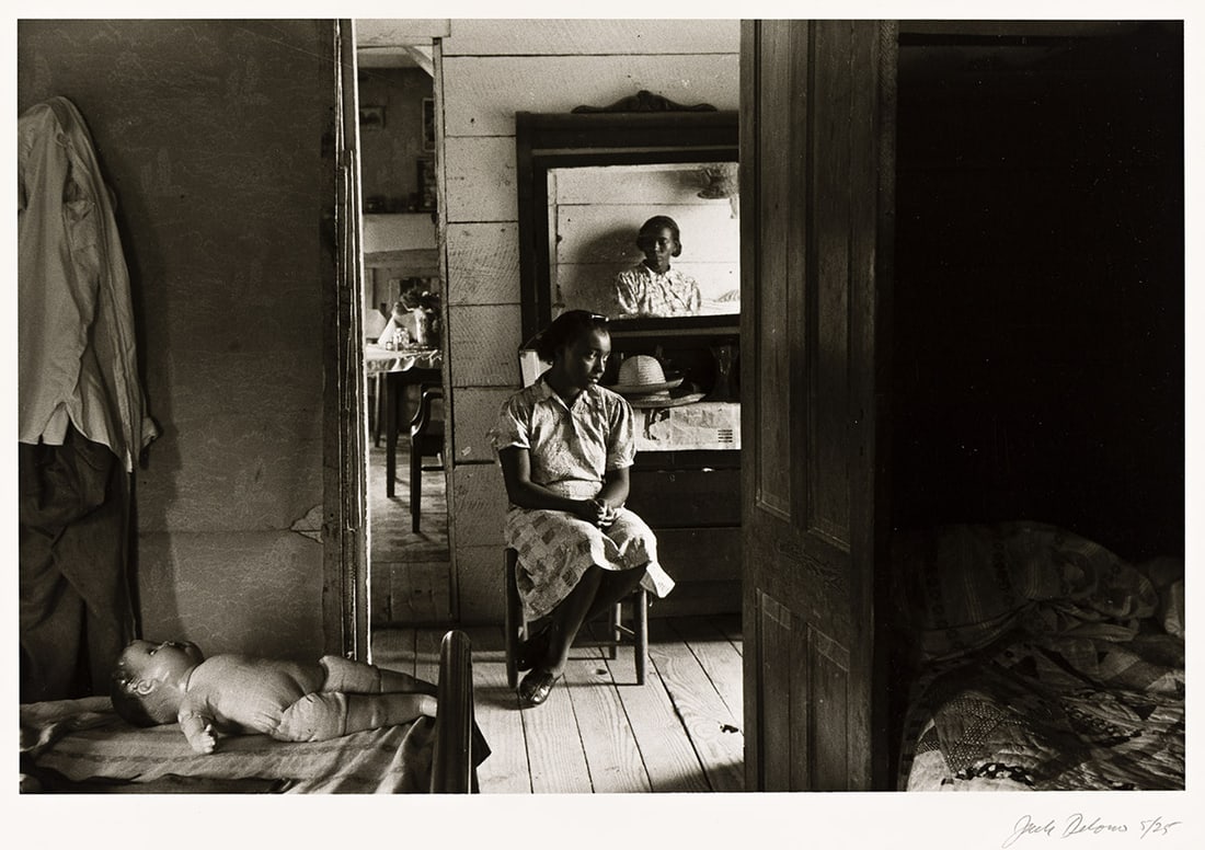 JACK DELANO (1914-1997) Two photographs from the Home of FSA Borrower, Greene County, Georgia.: Two photographs from the Home of FSA Borrower, Greene County, Georgia. Silver prints, the images measuring 203x305 mm; 8x12 inches, the sheets 279x356 mm; 11x14 inches, each with Delano's signature an