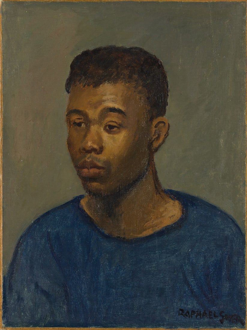 RAPHAEL SOYER (1899-1987) Untitled, (Portrait of a Student). (1 of 1)