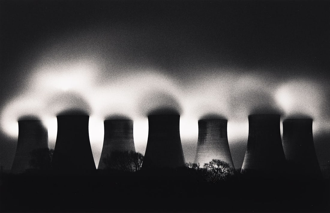 MICHAEL KENNA (1953- ) Ratcliffe Power Station, Study #31, Nottinghamshire, England.: MICHAEL KENNA (1953- ) Ratcliffe Power Station, Study #31, Nottinghamshire, England. Silver print, the image measuring 6x9 inches (15.2x23.8 cm.), the mount 20x16 inches (50.8x40.6 cm.), with Kenna's