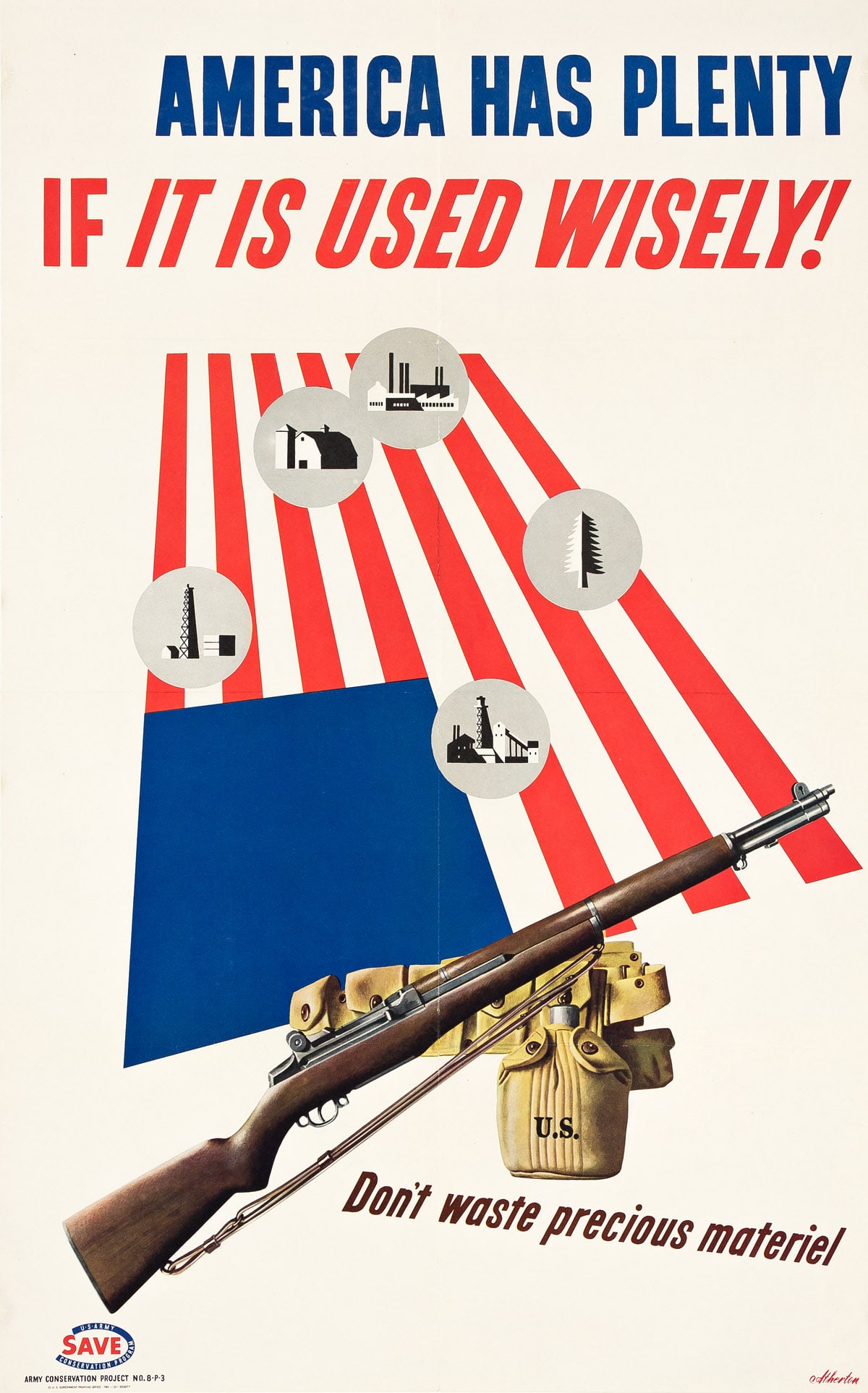 VARIOUS ARTISTS [WWI & WWII / U.S. ARMY]. Group of 10 posters. (1 of 3)