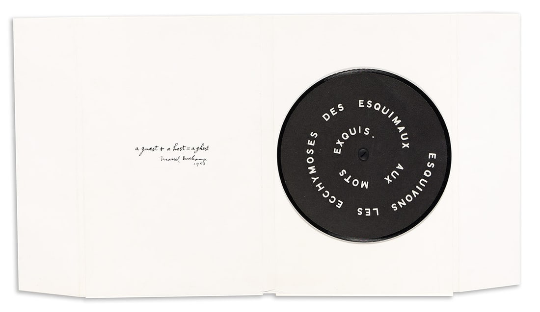 MARCEL DUCHAMP Contrepetrie record album from the S.M.S. Portfolio. (1 of 1)