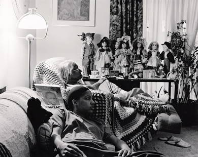 LATOYA RUBY FRAZIER (1982 - ) Grandma Ruby and Me in Her Livingroom.: LATOYA RUBY FRAZIER (1982 - ) Grandma Ruby and Me in Her Livingroom. Archival inkjet print, 2007. 285x355 mm; 11¼x14 inches. Signed, titled, dated and numbered 50/50 in ink, verso. Printed and pu